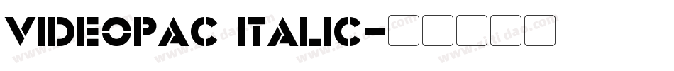 Videopac Italic字体转换